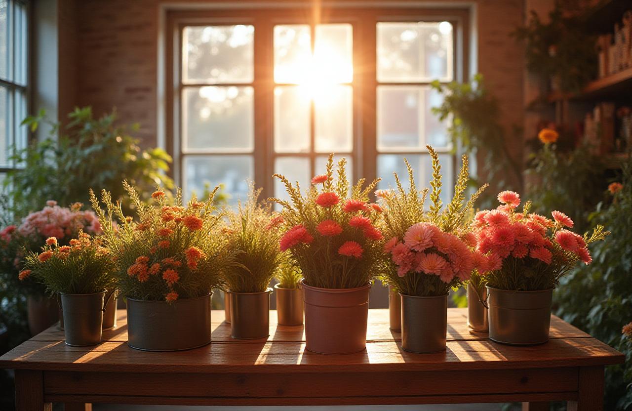 Lush New York floral shop background